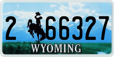 WY license plate 266327