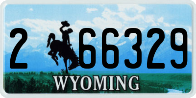 WY license plate 266329