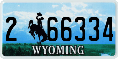 WY license plate 266334