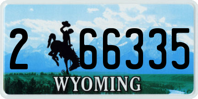 WY license plate 266335