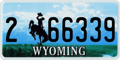 WY license plate 266339