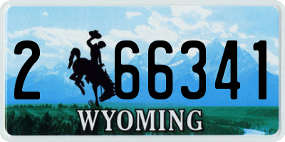 WY license plate 266341