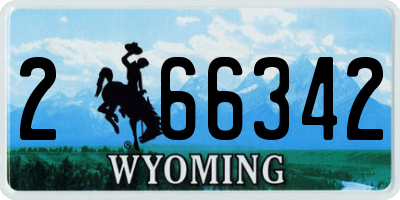 WY license plate 266342