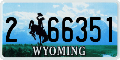 WY license plate 266351