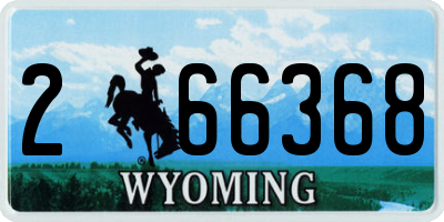 WY license plate 266368