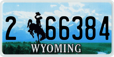 WY license plate 266384
