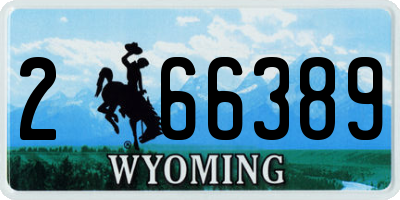WY license plate 266389