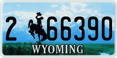 WY license plate 266390