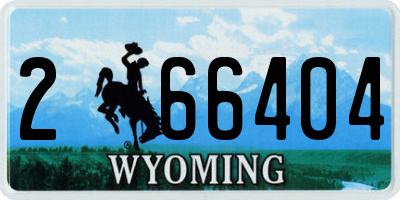 WY license plate 266404