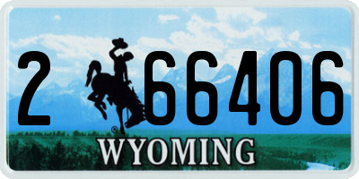 WY license plate 266406