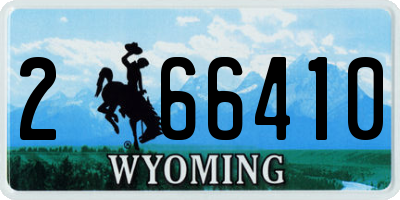 WY license plate 266410