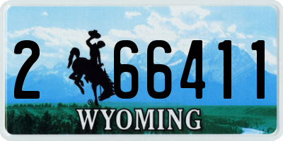 WY license plate 266411