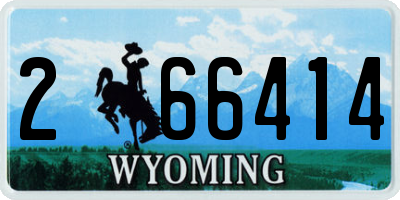 WY license plate 266414