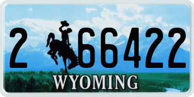 WY license plate 266422