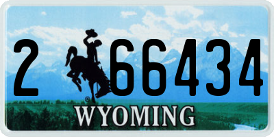 WY license plate 266434