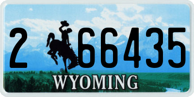 WY license plate 266435