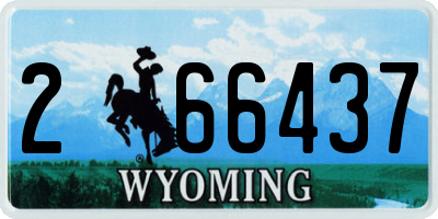 WY license plate 266437