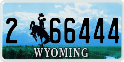 WY license plate 266444