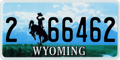 WY license plate 266462