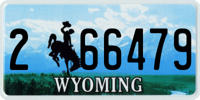 WY license plate 266479