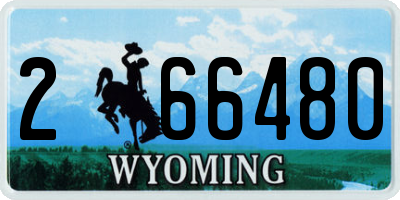 WY license plate 266480