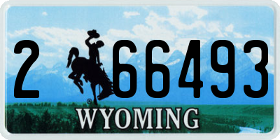 WY license plate 266493
