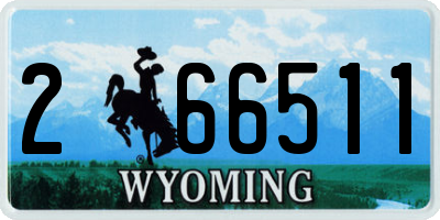 WY license plate 266511