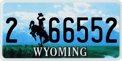 WY license plate 266552