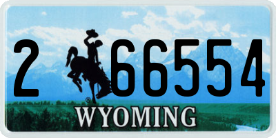 WY license plate 266554