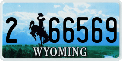 WY license plate 266569