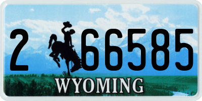 WY license plate 266585