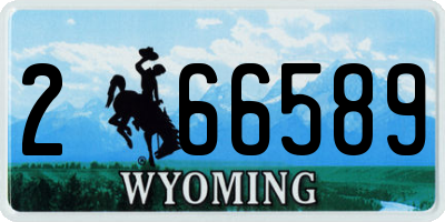 WY license plate 266589
