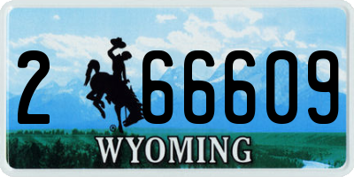 WY license plate 266609
