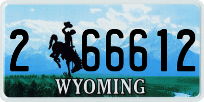 WY license plate 266612