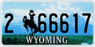 WY license plate 266617