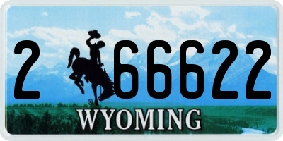WY license plate 266622