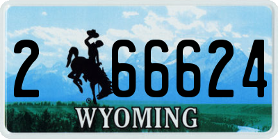WY license plate 266624