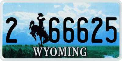 WY license plate 266625