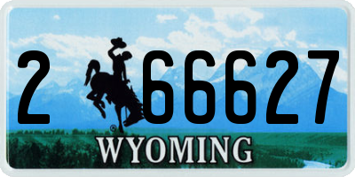 WY license plate 266627