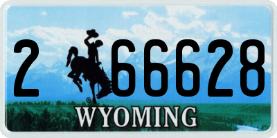 WY license plate 266628