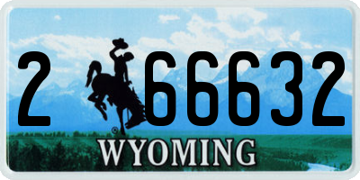 WY license plate 266632