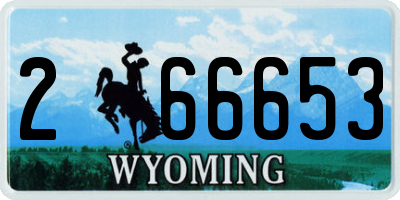 WY license plate 266653
