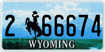WY license plate 266674