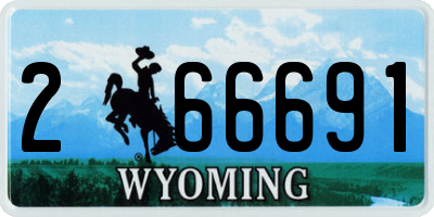 WY license plate 266691