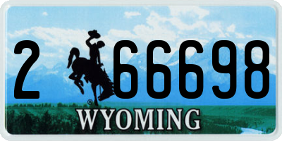 WY license plate 266698