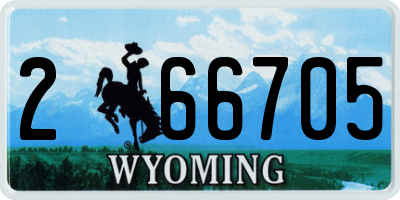 WY license plate 266705