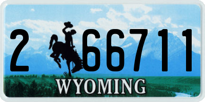 WY license plate 266711