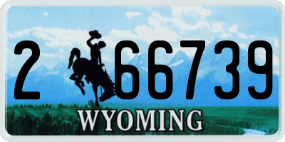 WY license plate 266739