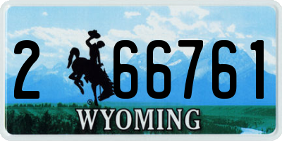 WY license plate 266761