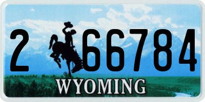 WY license plate 266784